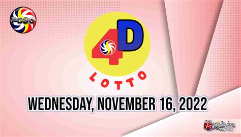 4D Lotto Result, Wednesday, Novembe.